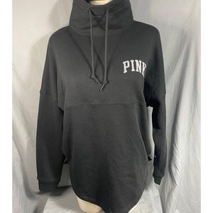 Pink warm turtle neck hoodie